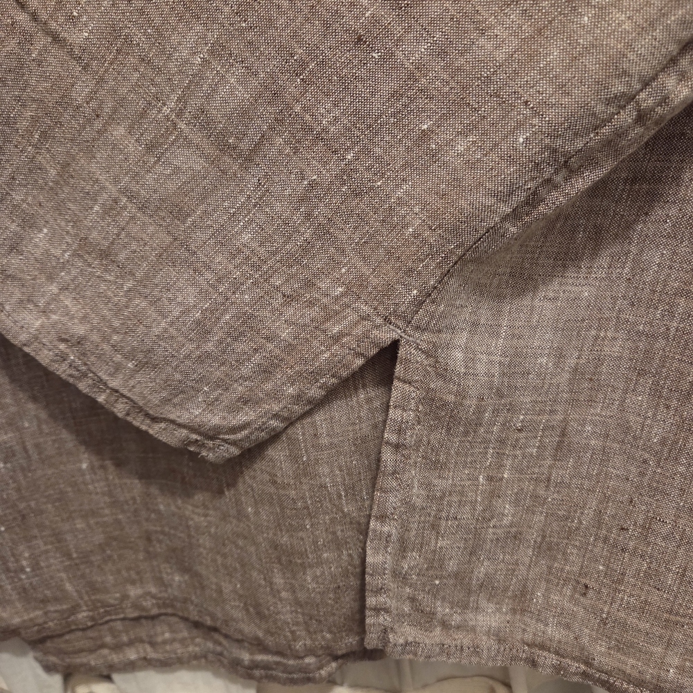 J Jill 100% Linen Petite S blouse Brown - Picture 5 of 8
